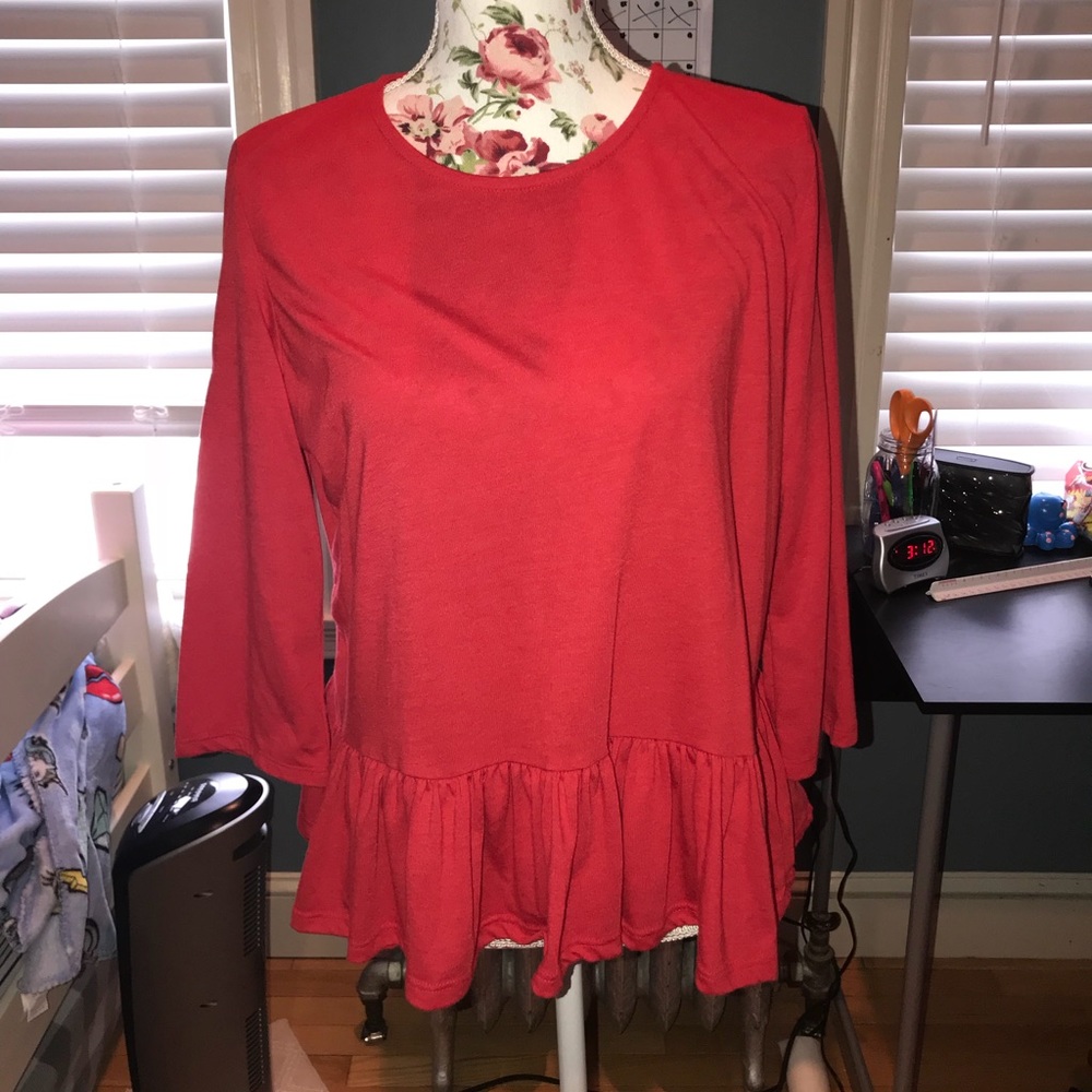 Red long sleeve shirt